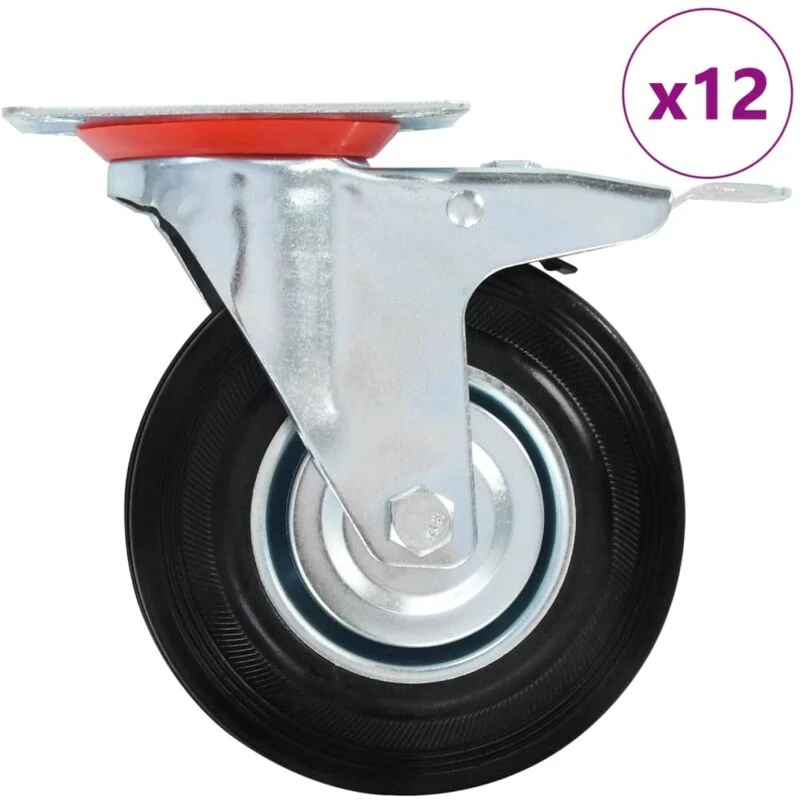 Image of VIDAXL 12 pcs Swivel Casters 125mm Vidaxl 8719883717692