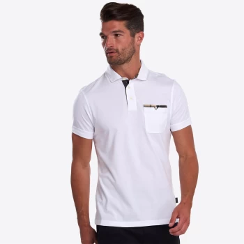 Barbour Mens Corpatch Polo Shirt - White - S