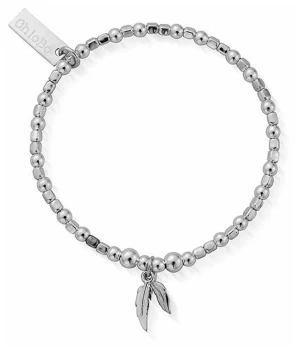 image of ChloBo Childrens Mini Cube Double Feather Bracelet Jewellery