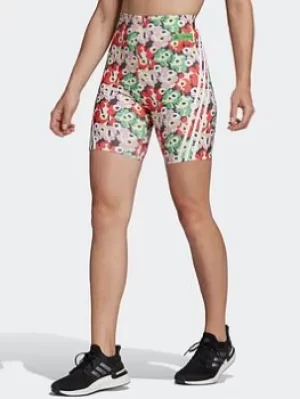 Image of adidas Marimekko X Cycling Shorts, White/Multi Size M Women