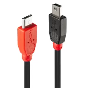 image of Lindy USB 2.0 Cable Micro-B/ Mini-B OTG, 1m