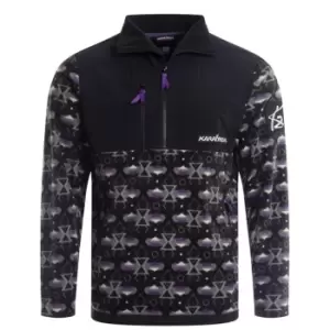 image of Karrimor K2 Zip Fleece Mens - Black/Purp AOP