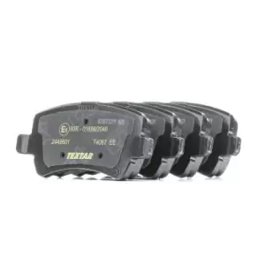 Image of TEXTAR Brake pad set VOLVO,LAND ROVER 2449601 LR027129,LR043714,30671574 30742491,30794554,31408670,31445796