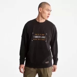 Image of Timberland Year Of The Tiger Sweatshirt For Men In Black Black, Size XL