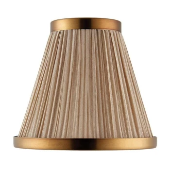 image of Interiors - Beige And Antique Brass Six Inch Shade, E14