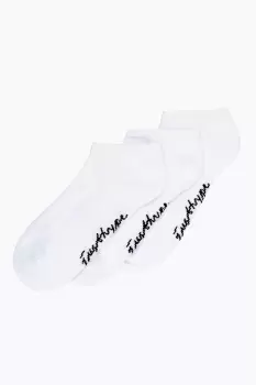 Image of HYPE 3 PACK White mens TRAINER SOCKS