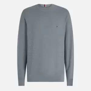 image of Tommy Hilfiger Mens Rectangular Structure Crew Neck Sweatshirt - Medium Grey Heather - L