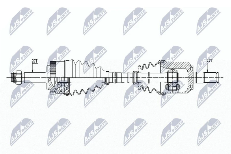 Image of NTY NPW-HY-545 Drive shaft Front Axle Left Drive Shaft (13)