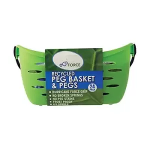 Image of EcoForce Recycled Peg Basket & 24 Pegs