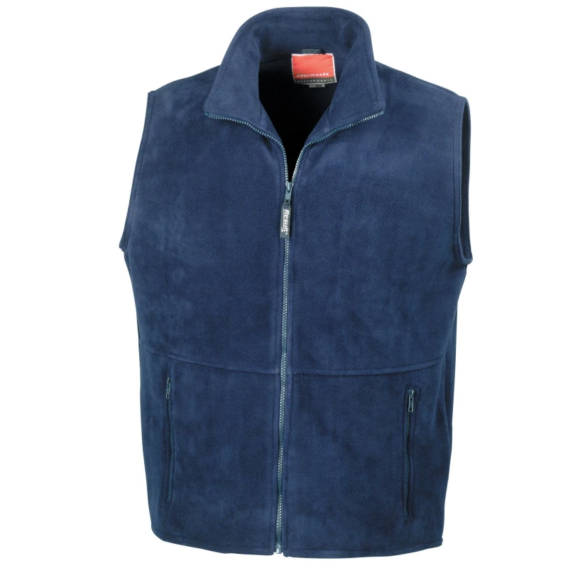 Image of Result Result Men Polartherm Fleece Lined Body Warmer in Navy Size: X-Small Navy XS Male 5063527365088