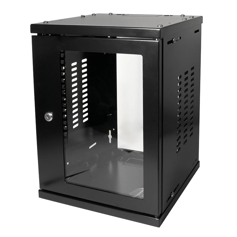 Image of LogiLink W09Z33B rack cabinet 8U Wall mounted rack Black