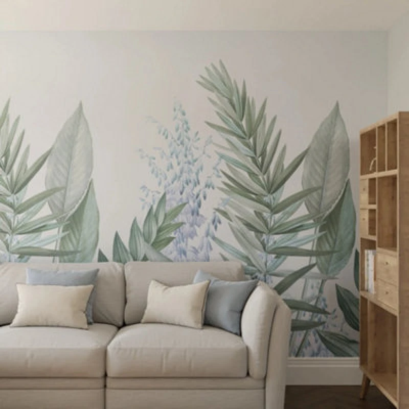 Image of Superfresco Easy Flora & Fauna Blue Print To Order Fixed Size Mural