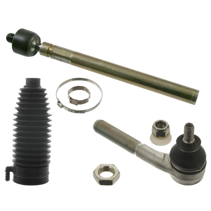 Image of FEBI BILSTEIN 38999 Tie Rod OE Turbo NEW, Front Axle Right, with nuts, with bellow Rod Assembly (284)