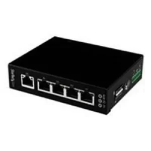 StarTech 5 Port Unmanaged Industrial Gigabit Ethernet Switch Din Rail Wall mountable