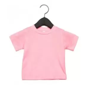 image of Bella + Canvas Baby Crew Neck T-Shirt (12-18 Months) (Pink)