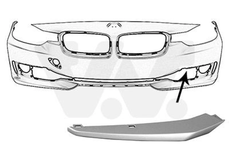 Image of VAN WEZEL Bumper cover VAN WEZEL 0670581