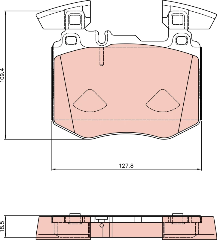 Image of Brake pad set TRW GDB8310