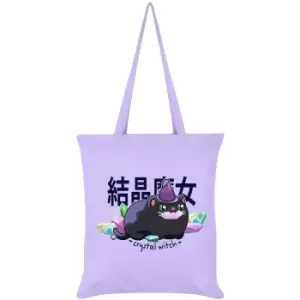 image of Kawaii Coven Crystal Witch Tote Bag (One Size) (Lilac/Black)