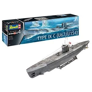 Image of German Submarine Type IX C U67/U154 Revell Model Kit