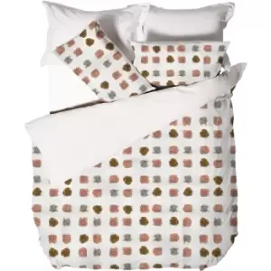 Image of Linen House Haze Duvet Cover Set (King) (Pink/Sand) - Pink/Sand