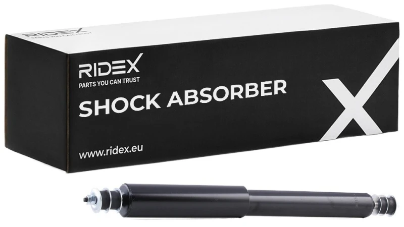Image of RIDEX 854S1390 Shock absorber Front Axle, Gas Pressure, Twin-Tube, Telescopic Shock Absorber, Bottom Pin Shock Absorber (854)