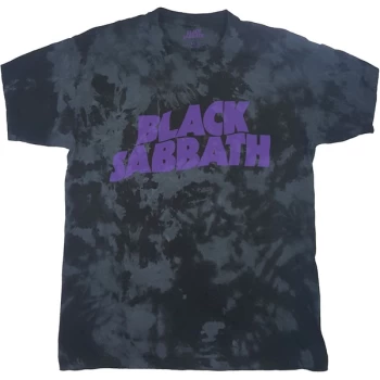 Image of Black Sabbath - Wavy Logo Unisex X-Large T-Shirt - Black