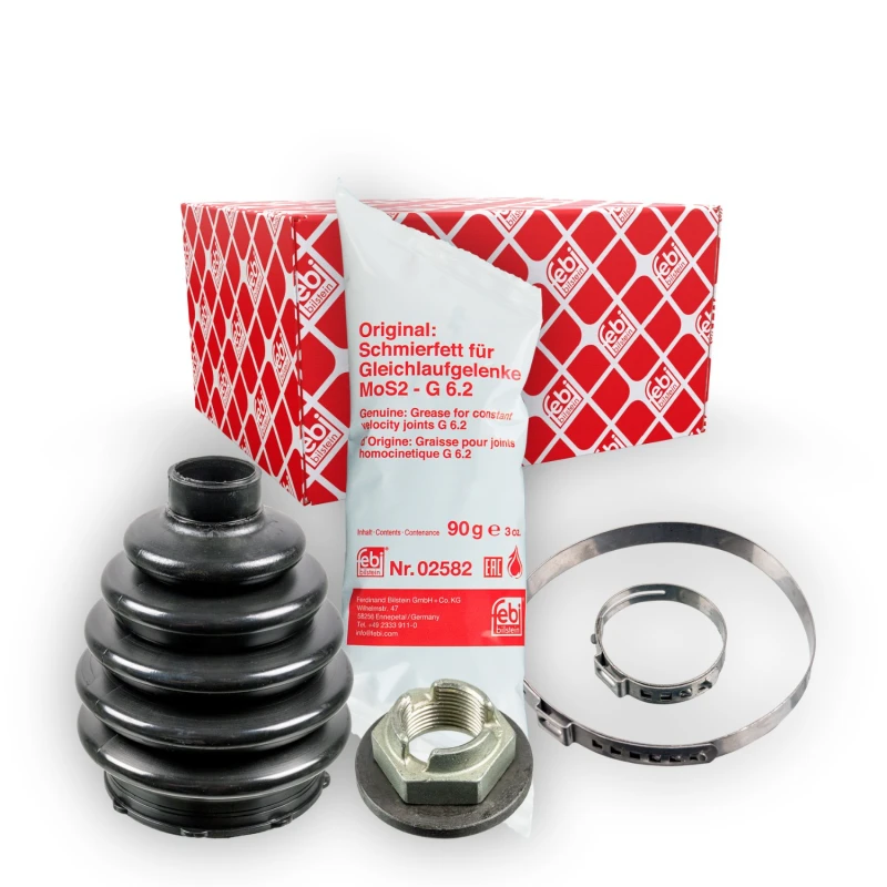 Image of FEBI BILSTEIN 01043 CV Boot Wheel Side, Thermoplast Thermoplast Bellow,drive shaft (194)