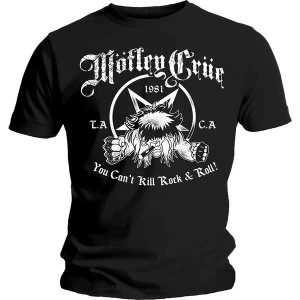 image of Motley Crue - You Can't Kill Rock & Roll Unisex Medium T-Shirt - Black