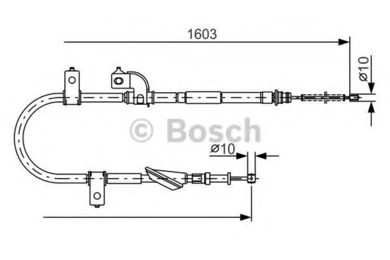 Image of Handbrake cable Bosch 1 987 482 080