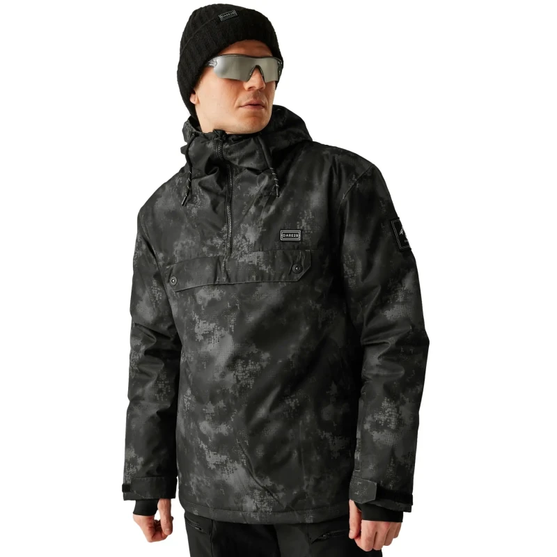 Image of Dare 2b Dare 2b Men Freeride Overhead Waterproof Breathable Insulated Skiing Jacket in Grey Size: 2X-large Grey XXL Male 5063516186519