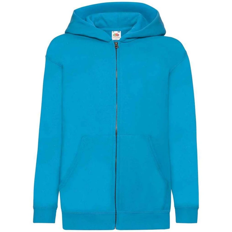 Image of Fruit of the Loom Hooded Sweatshirt in Dark Blue Size: 5-6 Years Dark Blue Unisex 5-6 Years