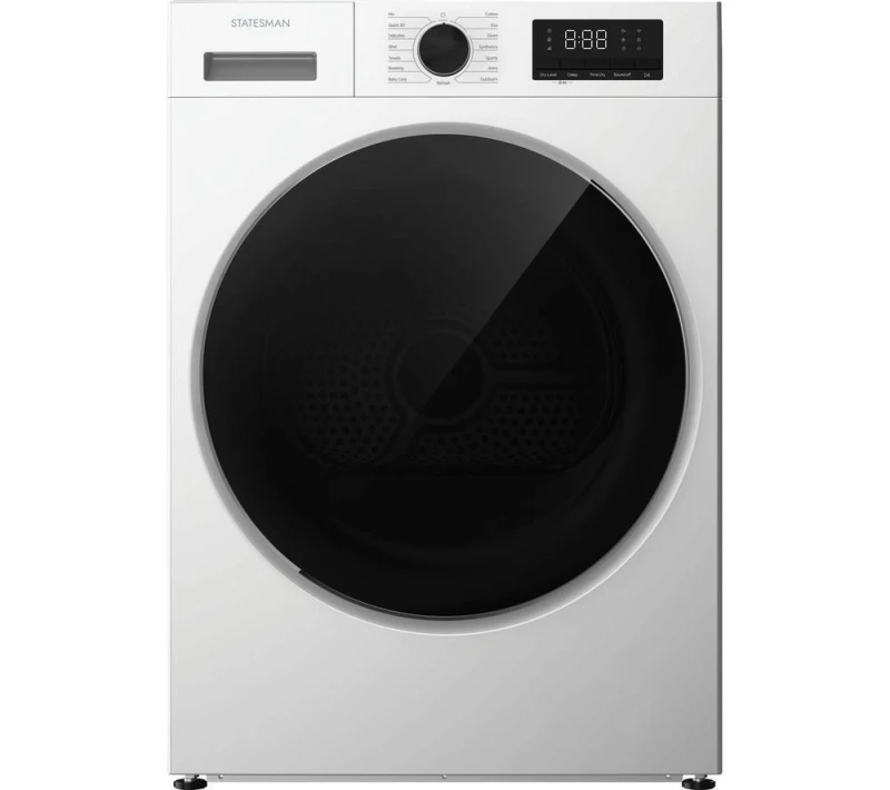 Image of STATESMAN THP28W 8KG Heat Pump Tumble Dryer - White 5016368014127
