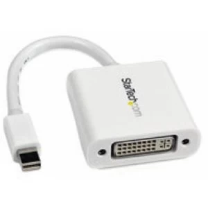 Image of Mini DisplayPort to DVI Video Adapter Converter White MDP2DVIW