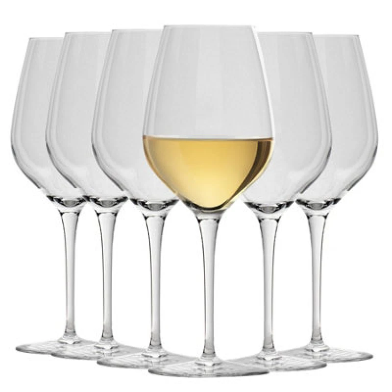 Image of Bormioli Rocco Inalto Tre Sensi White Wine Glasses - 430ml Clear unisex