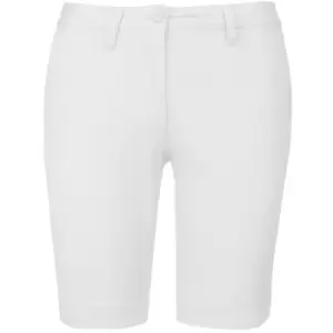 image of Kariban Womens/Ladies Chino Bermuda Shorts (12 UK) (White)