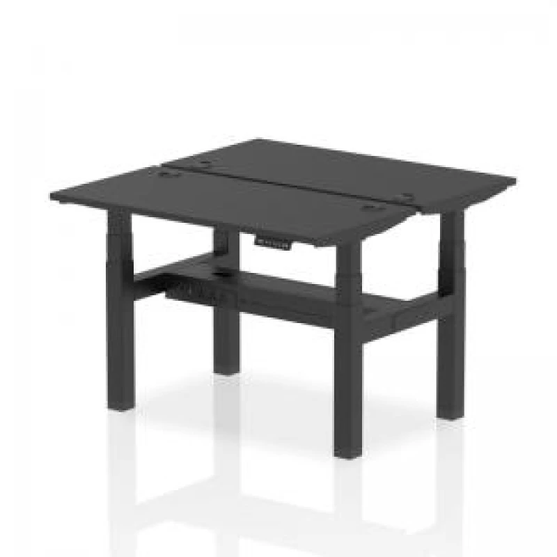 Image of Air Back-to-Back 1200 x 600mm Height Adjustable 2 Person Bench Desk DYNHA02826