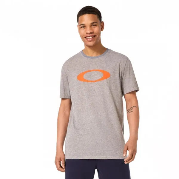 image of Oakley O-BOLD ELLIPSE T-Shirt - NEW GRANITE/NEON Orange - L