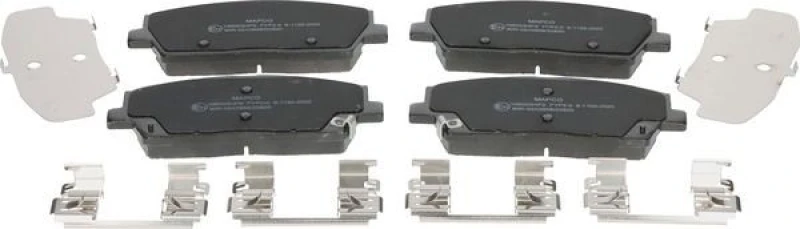Image of MAPCO 106003HPS Brake pad set Front Axle, with acoustic wear warning, with accessories, with brake caliper screws Brake Pad Set,disc brake (402)