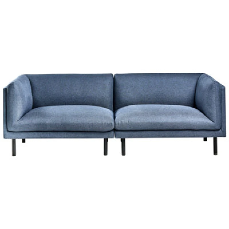 Image of Beliani Sofa 3 Seater Vorgod Fabric Dark Blue