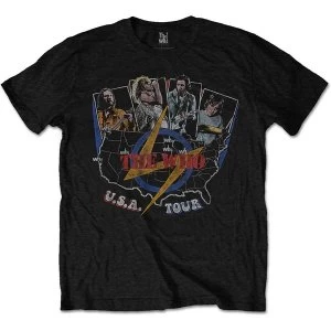 image of The Who - USA Tour Vintage Unisex Large T-Shirt - Black