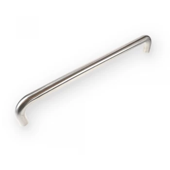 image of LocksOnline D Shaped Bolt Through Satin Stainless Steel Door Handle - 22mm Bar