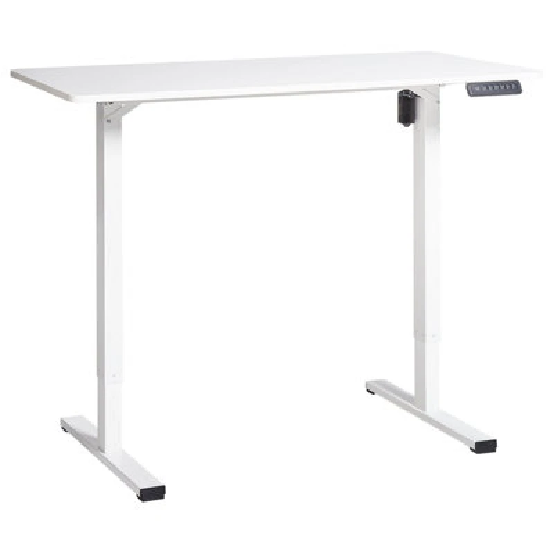 Image of Beliani Electric Adjustable Standing Desk Tavares White 120 Cm 60 Cm