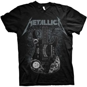 image of Metallica - Hammett Ouija Guitar Mens Large T-Shirt - Black