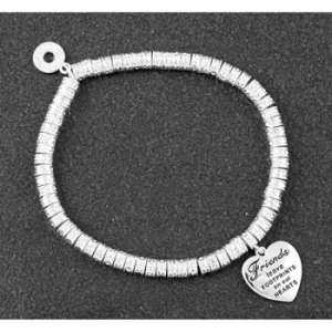 Image of Rings Sentiment Silver Plated Bracelet Footprints