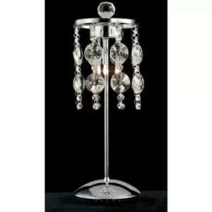 Image of Nico Table Lamp 3 Bulbs polished chrome / crystal