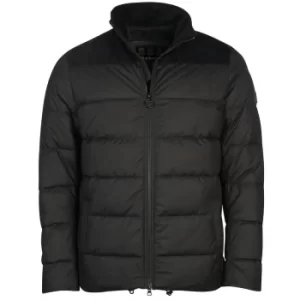 Image of Barbour Mens Rift Quilted Jacket Black Medium