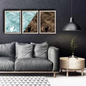 Image of 3PKCT-015 Multicolor Decorative Framed MDF Painting (3 Pieces)