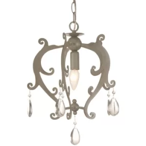 image of Pedrera Wire Frame Pendant Ceiling Light Gray