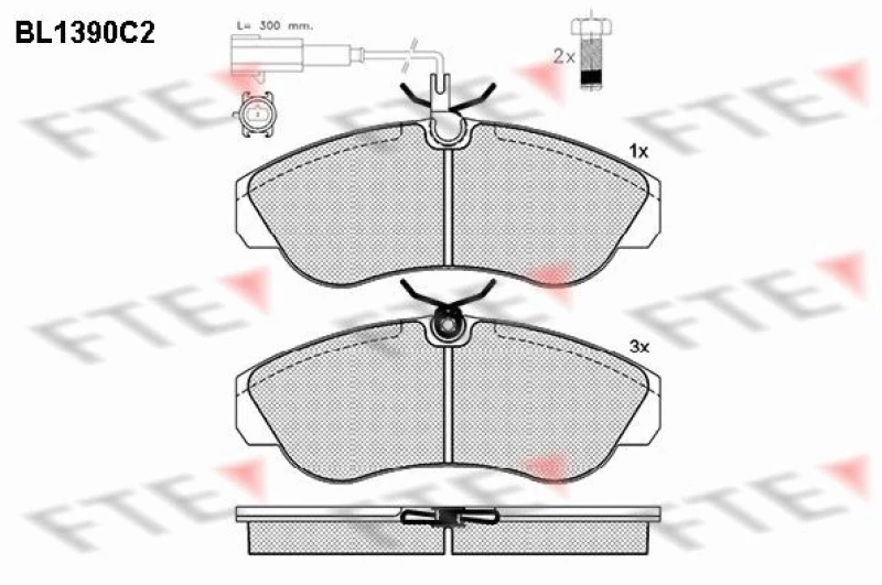 Image of Brake pad set FTE 9010164