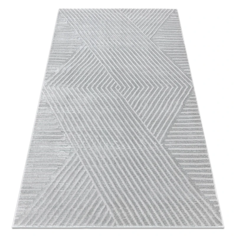 Image of RugsX Carpet Balance 1503 Grey - Geometric, Structural, Glamour 80X150 Cm